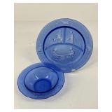 Cobalt Nursery Rhyme Plate & Bowl