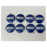 Vintage Roosevelt Pins / 8 pc
