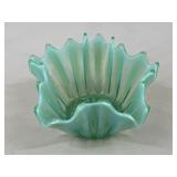 Fostoria Heirloom Green Opalescent Glass Bowl