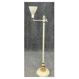 Metal Floor Lamp w / Glass Shade