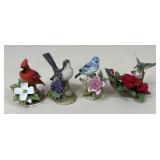Porcelain Bird Figurines/ 4 pc