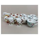 Mikasa/Rose Of England+ Porcelain Mugs|16 pc