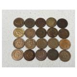 Indian Head Pennies / 20 pc
