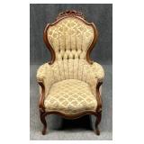 Carved Wood Parlor Chair