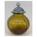 Dickinson Interiors Bola Amber Glass Canister