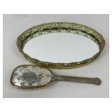Vanity Set/ Tray & Brush