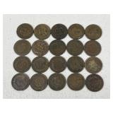 Indian Head Pennies / 20 pc
