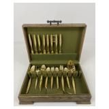 VIP Gold Tone Flatware Set
