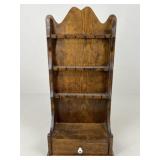 Wall Hanging Wooden Spoon Holder w/ Drawer