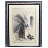 "Temple Doorway" VInatge Print by Thomas Shotter
