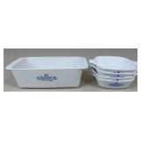 Corning "Blue Corn Flower" Baking Dishes / 5 pc