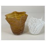 Art Glass Vases / 2 pc