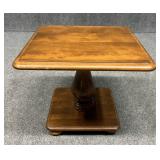 Ethan Allen Wood Pedestal Side Table