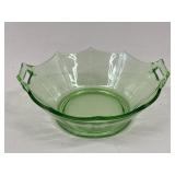 Vaseline Glass Serving Bowl