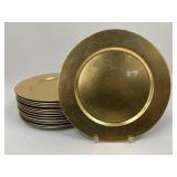 Gold Leaf Chargers / 15 pc
