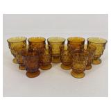 Indiana Glass Footed Tumblers & Juice Cups|11 pc