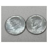 1968 & 69 Kennedy Half Dollars / 2 pc