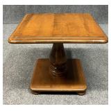 Ethan Allen Wood Pedestal Side Table
