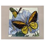 Wall Hanging Ceramic Butterfly Tile
