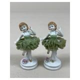 Pair Of Vintage Porcelain Ballerinas