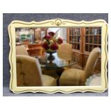 Vanity Mirror Framed w/ Scalloped Edge