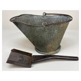 Vintage Reeves Coal Bucket & Shovel