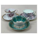 Tea Cups & Saucers / 3 sets