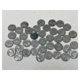 Pre 1964 Jefferson Nickels / 40 pc