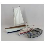 Decorative Wood Boats|3 pc