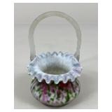 Fenton Frosted Glass Basket