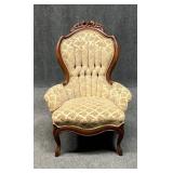 Carved Wood Parlor Chair