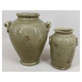 Glazed Ceramic Vases|2 pc