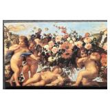 "Loves & Garlands of Flowers" Print on Canvas