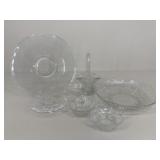 Etched Glass Dish Assortment|7 pc
