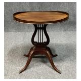 Mersman Lyre Base Wood Side Table