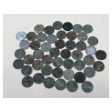 1943 Wheat Tail Steel Pennies / 48 pc