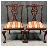 Pair of Chippendale Style Dining Chairs