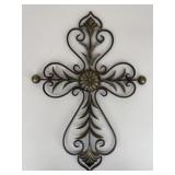 Wrought Iron Wall Hanging Cross