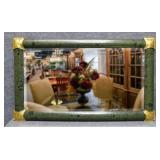 Beveled Mirror in Gilded Corner Frame