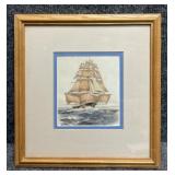 "Sail Boat" Original Watercolor on Paper