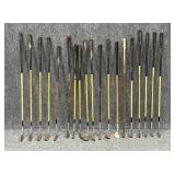 Golf Clubs w / Wood Shafts