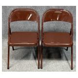 Pair of MECO Metal Folding Chairs