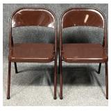 Pair of MECO Metal Folding Chairs