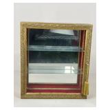 Mirror Back Cabinet w/ Glass Shelves