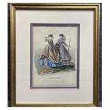"Les Modes Parisiennes" Hand-Colored Etching