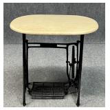Singer Sewing Machine Base w / Travertine Top