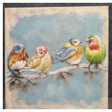 "Bird on Branches" Painting on Canvas