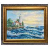 Original Oil Painting on Canvas Signed C. Loft