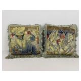 Pair Of Needlepoint Accent Pillows|2 pc