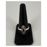 Sz 11.5 Sterling Silver Ring w/ Stone